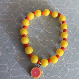 Hand made grapefruit charm bracelet